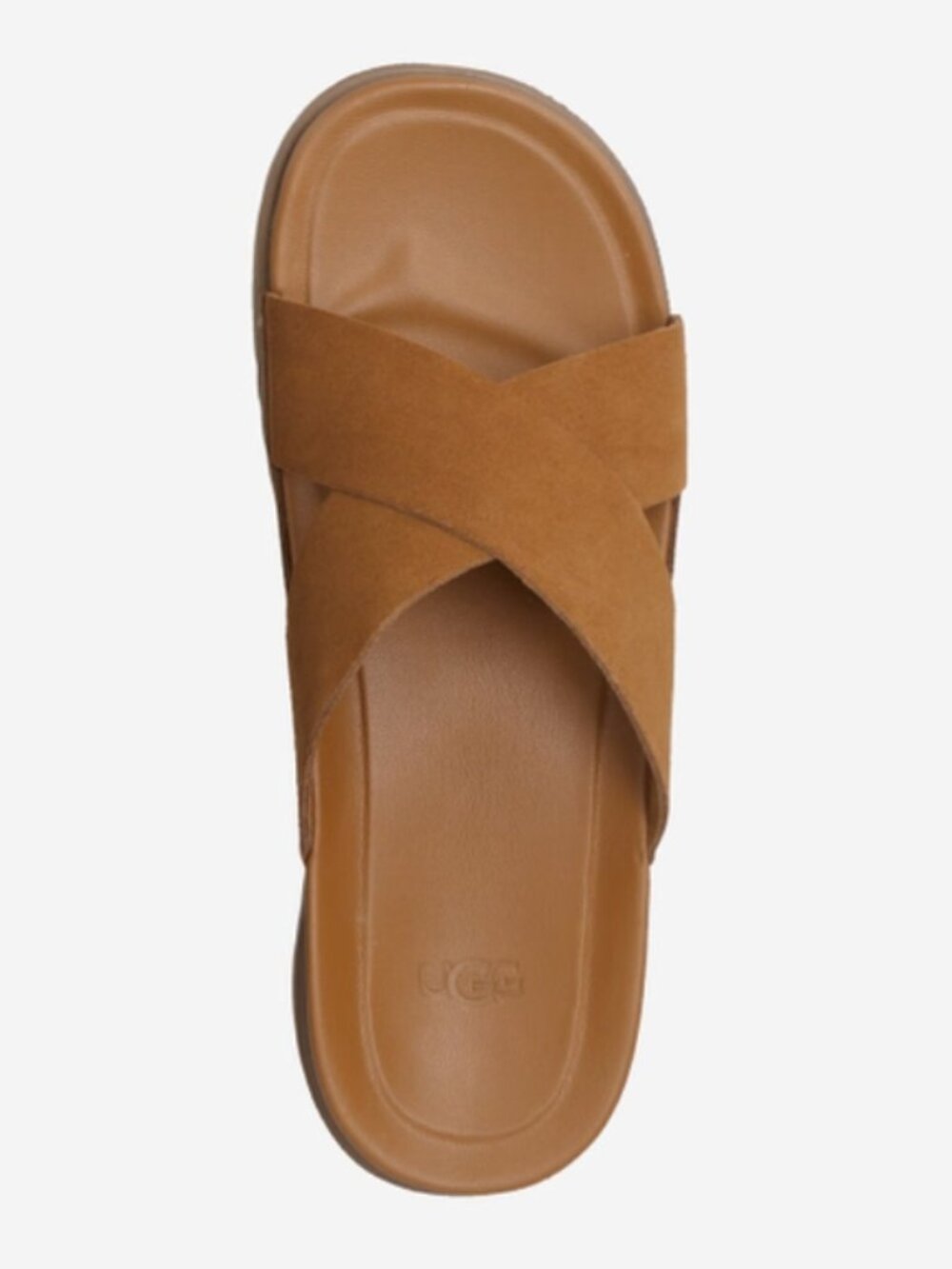 NEW UGG Wainscott Slide Sandals Size 8 Chestnut Suede Leather